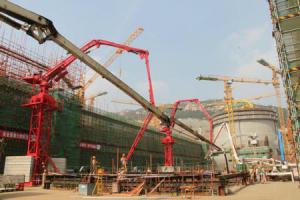 田灣核電6號機(jī)組常規(guī)島汽機(jī)運(yùn)轉(zhuǎn)層混凝土澆筑完成